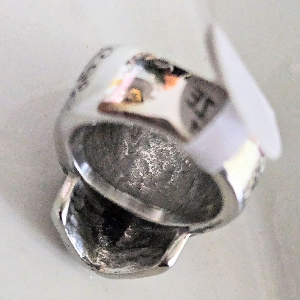 SUGAR SKULL STAINLESS STEEL RING SIZE 7 - Picture 6 of 6